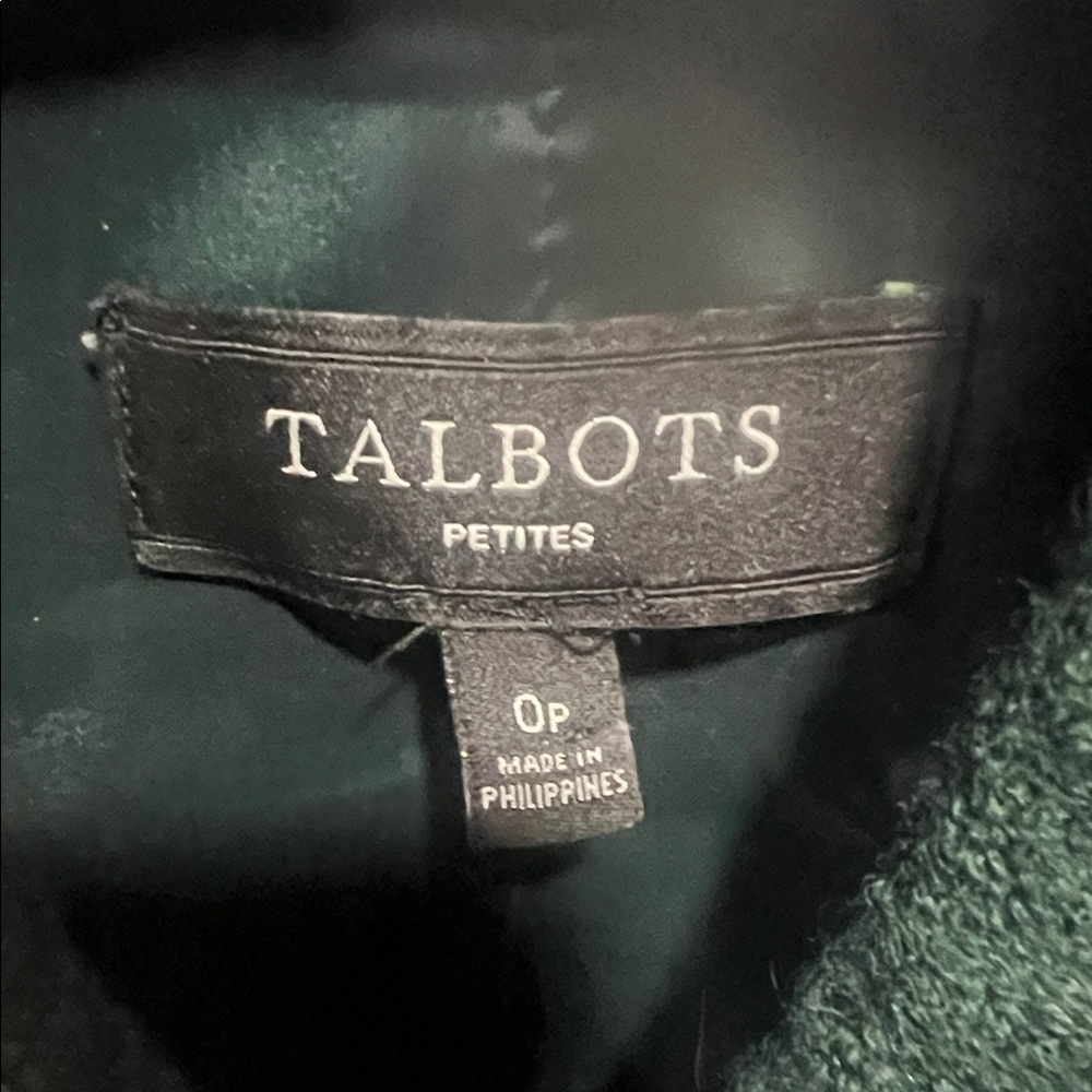Talbots Forest Green Button-Up Jacket - image 2